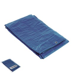 Lonas Con Ojetes De Aluminio 4x5 Metros (Aproximadamente) Con Ojetes Metálicos, Lona De Protección Duradera, Color Azul.