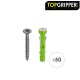 Blister Tacos Topgripper Bimaterial Con Tornillos Ø 5 mm. 50 Piezas Taco Anclaje Universal, Taco Hormigon, Taco Pladur,