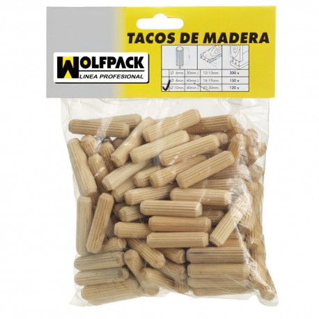 Espigas Madera 6x30 mm. (Bolsa de 50 Piezas)