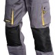 Pantalones Largos DeTrabajo, Multibolsillos, Resistentes, Rodilla Reforzada, Gris/Amarillo Talla 54/56 XXL