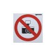 Cartel Prohibido Hacer Fotografias 10,5x10,5 cm.