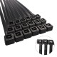 Brida Nylon 100%. Color Negro 2,5 x 100 mm. Bolsa 100 unidades. Abrazadera Plastico, Organizador Cables, Alta Resistencia