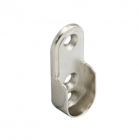 Soporte Lateral Barra Oval Niquel 15x22 mm.