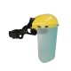 Protector Facial Con Arnes Ajustable Pantalla Policarbonato 390x200 mm. visera Seguridad, Anti Impactos, Casco Desbrozadora