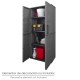 Armario Resina Alto 68 x 37 x 169 cm. Color Gris Oscuro