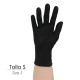 Guante Desechable Nitrilo Negro S 5,5 gms. Gruesos Caja 100 guantes.