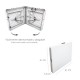 Mesa Plegable Rectangular HDPE Multifuncional, Portatil, Resistente,Multiusos 122x61x74 cm. Color Blanco