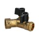 Adaptador Manguera Laton 2 Tomas Macho 3/4", Duplicador Grifo, Adaptador 2 Vias, Entrada 3/4" Hembra