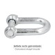 Grillete Recto Galvanizado 16 mm. 5/8" Uso Domestico