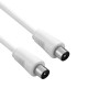 Prolongación Para Televisión - Vídeo De 3 M. Conector De 9,5 Mm Blanco.