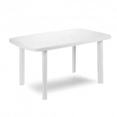 Mesa Resina Blanca 140x  90 cm.