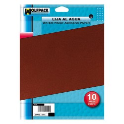 Lija Agua Grano 240 (Pack 10 Pliegos)