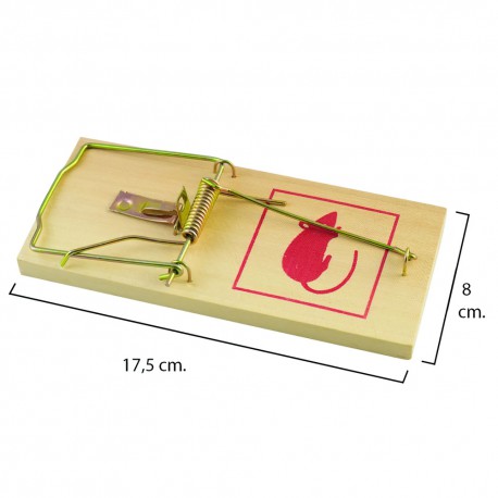 Trampa ratas madera 17,5 x 8 cm.